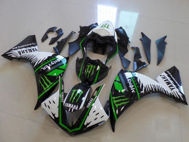 2009-2011 Yamaha YZF R1 Motorcycle Fairings - White Blue Black Green Monster Canada