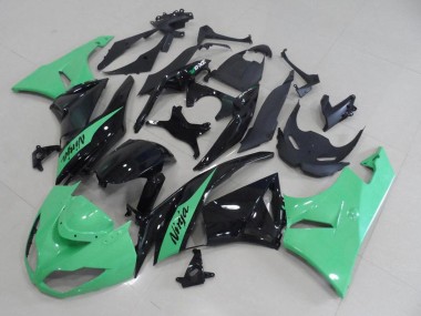 Cheap 2009-2012 Kawasaki ZX6R Motorcycle Fairings - Light Green Glossy Black Canada
