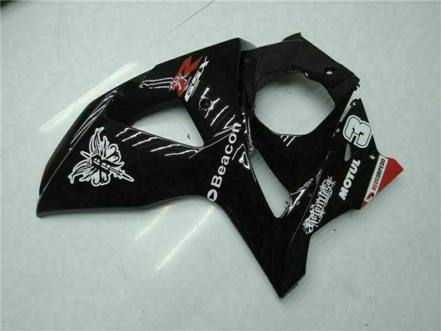 2009-2016 Suzuki GSXR 1000 Motorcycle Fairings - Glossy Black Red Beacon Motul Canada