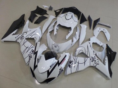 Cheap 2009-2016 Suzuki GSXR 1000 Motorcycle Fairings - White Black Corona Racing Canada