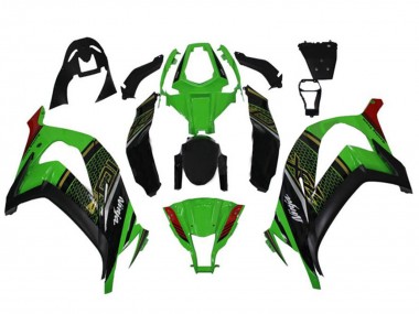 Cheap 2011-2015 Kawasaki ZX10R Motorcycle Fairings - Green Glossy Black Red Honeycomb Canada