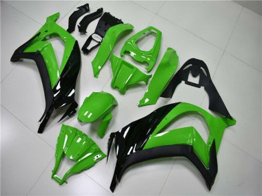 Cheap 2011-2015 Kawasaki ZX10R Motorcycle Fairing - Green Glossy Black Canada