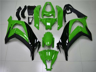 Cheap 2011-2015 Kawasaki ZX10R Motorcycle Fairing - Green Glossy Black Canada