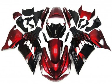 Cheap 2012-2024 Kawasaki ZX14R ZZR1400 Motorcycle Fairings - Red Glossy Black Canada