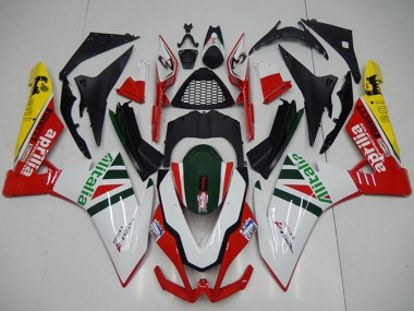 Cheap 2009-2015 Aprilia RSV4 1000 Motorcycle Fairings - White Red Green Yellow Black Alitalia Canada