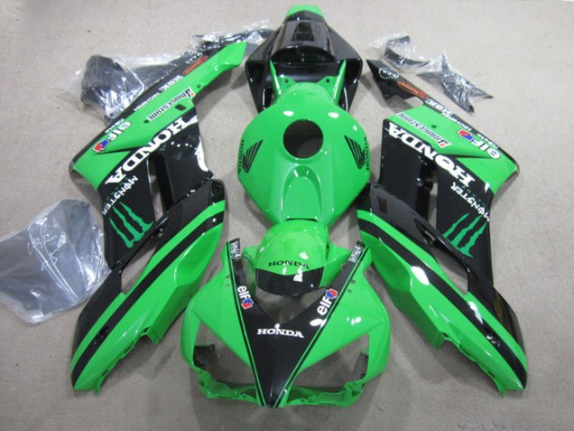 2004-2005 Honda CBR1000RR Motorcycle Fairings - Green Glossy Black Monster Canada