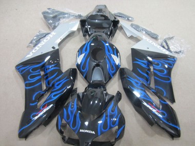 Cheap 2004-2005 Honda CBR1000RR Motorcycle Fairings - Glossy Black Blue Flame Canada