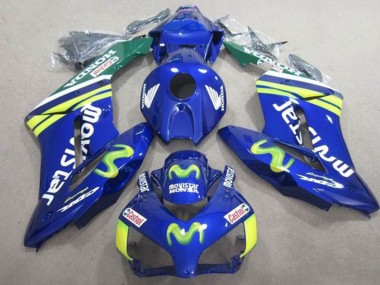 Cheap 2004-2005 Honda CBR1000RR Motorcycle Fairings - Blue Green Yellow MoviStar Castrol Canada