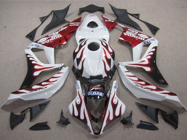 Cheap 2004-2005 Honda CBR1000RR Motorcycle Fairings - White Red Glossy Black Flame SHARK Canada