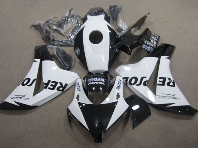 2008-2011 Honda CBR1000RR Motorcycle Fairing - White Glossy Black Repsol Canada
