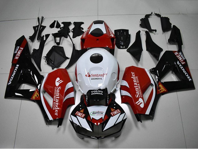2012-2016 Honda CBR1000RR Motorcycle Fairings - White Red Glossy Black Santander Canada