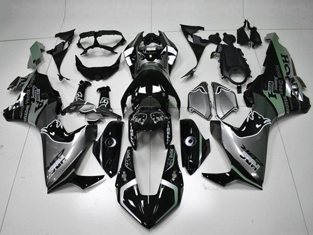 2017-2024 Honda CBR1000RR Motorcycle Fairings - Silver Glossy Black HRC Canada