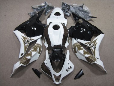 Cheap 2009-2012 Honda CBR600RR Motorcycle Fairings Kits - White Glossy Black Canada