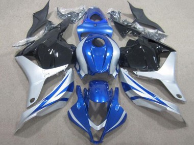 Cheap 2009-2012 Honda CBR600RR Motorcycle Fairings - Silver Blue Glossy Black Stripe Canada