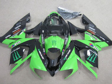 Cheap 2004-2005 Kawasaki ZX10R Motorcycle Fairings - Black Green Monster Canada