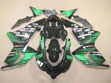 Cheap 2004-2005 Kawasaki ZX10R Motorcycle Fairings - Black Green C-Shock Monster Canada