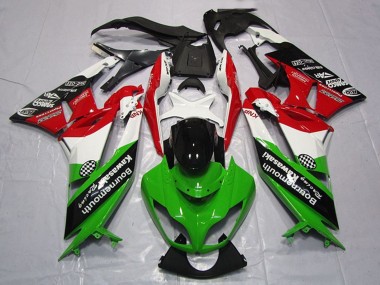 Cheap 2009-2012 Kawasaki ZX6R Motorcycle Fairings - White Red Green Glossy Black Canada