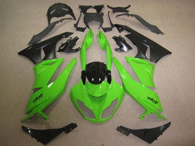 Cheap 2009-2012 Kawasaki ZX6R Motorcycle Fairings - Green Glossy Black Matte Black Canada