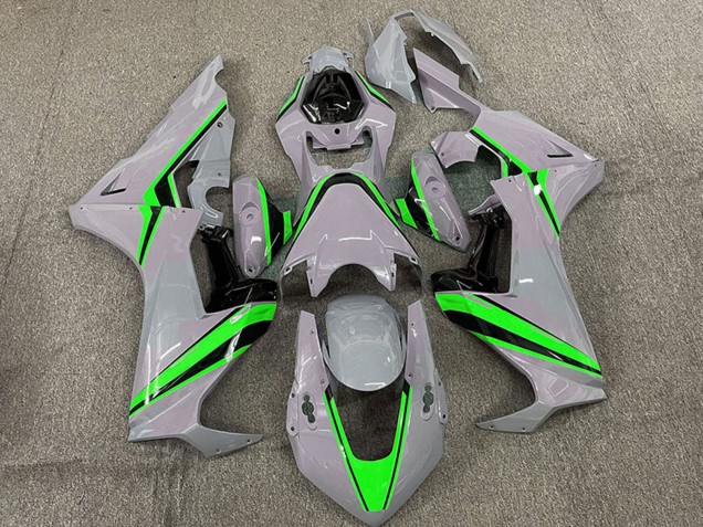 2017-2024 Honda CBR1000RR Motorcycle Fairings - Nardo Grey with Green Stripe Canada