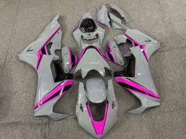 Cheap 2017-2024 Honda CBR1000RR Motorcycle Fairings - Nardo Grey with Pink Stripe Canada