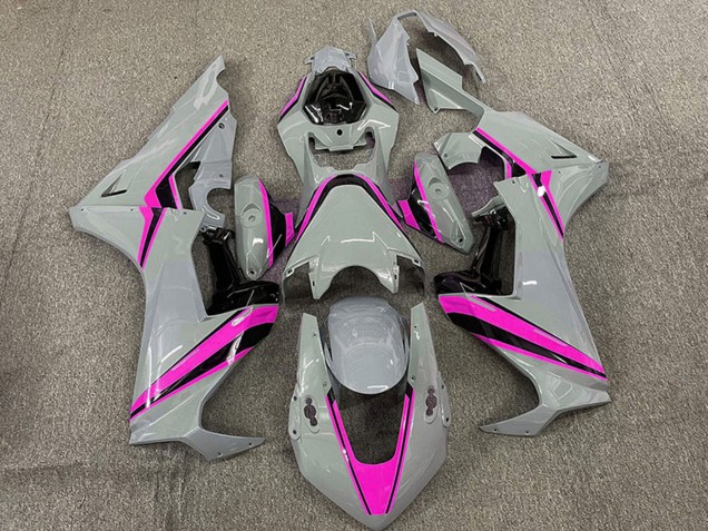 2017-2024 Honda CBR1000RR Motorcycle Fairings - Nardo Grey with Pink Stripe Canada
