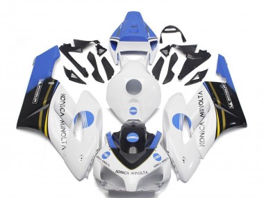 Cheap 2004-2005 Honda CBR1000RR Motorcycle Fairings - White Light Blue Glossy Black Konica Minolta Canada