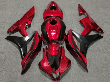 Cheap 2007-2008 Honda CBR600RR Motorcycle Fairing - Red Glossy Black OEM Style Canada