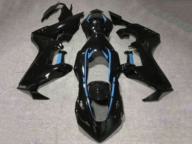 Cheap 2017-2024 Honda CBR1000RR Motorcycle Fairings - Glossy Black Light Blue Lining Canada