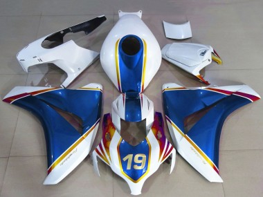 Cheap 2008-2011 Honda CBR1000RR Motorcycle Fairings - White Blue Yellow Red 19 Canada