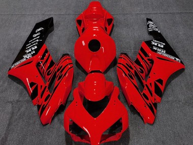 Cheap 2004-2005 Honda CBR1000RR Motorcycle Fairings - Red Glossy Black Flame Canada