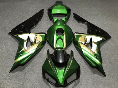 Cheap 2006-2007 Honda CBR1000RR Motorcycle Fairings - Green White Gold Glossy Black Canada