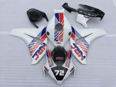 Cheap 2008-2011 Honda CBR1000RR Motorcycle Fairings - White Blue Red HRC 72 Canada