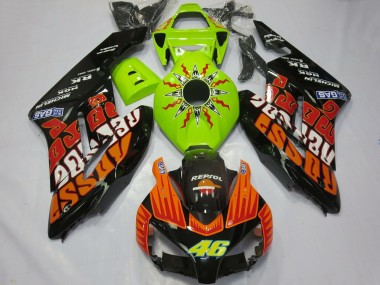 Cheap 2004-2005 Honda CBR1000RR Motorcycle Fairings - Lime Green Orange Glossy Black Rossi 46 Canada