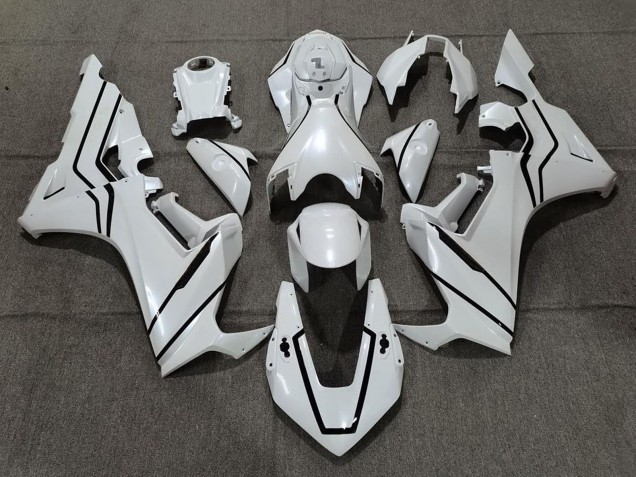2017-2024 Honda CBR1000RR Motorcycle Fairings - Pearl White Black Lining Canada