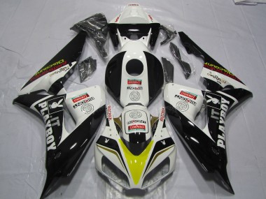 Cheap 2006-2007 Honda CBR1000RR Motorcycle Fairings - White Yellow Red Glossy Black Denso PlayBoy Canada