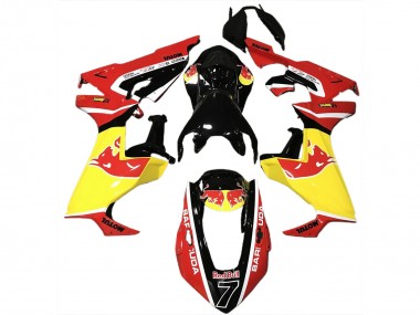 Cheap 2017-2024 Honda CBR1000RR Motorcycle Fairings - Glossy Black Yellow Red Bull Canada