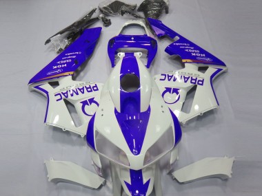 Cheap 2005-2006 Honda CBR600RR Motorcycle Fairings - White Blue Pramac Canada