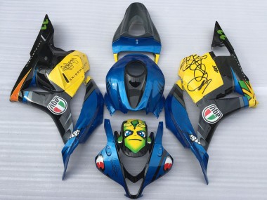 Cheap 2009-2012 Honda CBR600RR Motorcycle Fairings - Blue Yellow Glossy Black Shark Canada