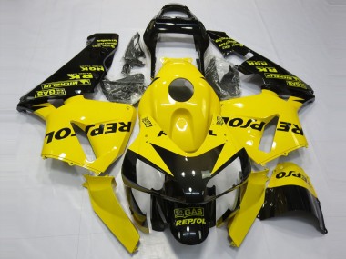 Cheap 2003-2004 Honda CBR600RR Motorcycle Fairings - Yellow Glossy Black Repsol Canada