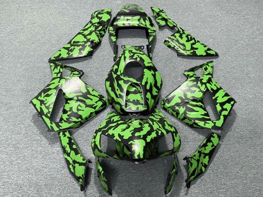 Cheap 2003-2004 Honda CBR600RR Motorcycle Fairings - Green Black Camouflage Canada