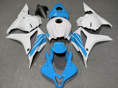 Cheap 2009-2012 Honda CBR600RR Motorcycle Fairings - White Light Blue Stripe Canada