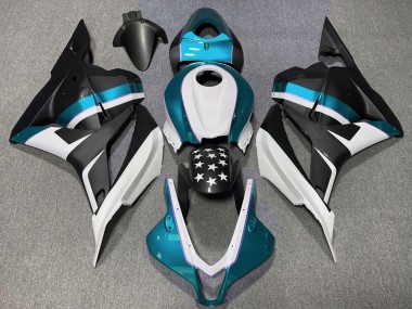 Cheap 2009-2012 Honda CBR600RR Motorcycle Fairings - White Blue Matte Black Star Canada
