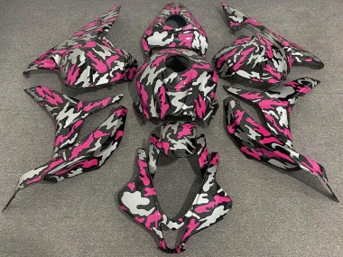 Cheap 2009-2012 Honda CBR600RR Motorcycle Fairings - Pink Silver Camouflage Canada