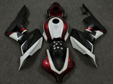 Cheap 2009-2012 Honda CBR600RR Motorcycle Fairings - White Red Matte Black Star Canada