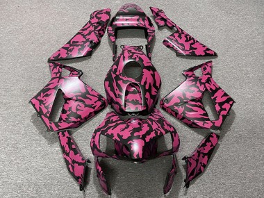 Cheap 2003-2004 Honda CBR600RR Motorcycle Fairings - Red Black Camouflage Canada