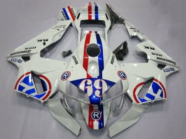 Cheap 2003-2004 Honda CBR600RR Motorcycle Fairings - White Red Blue Repsol 69 Canada