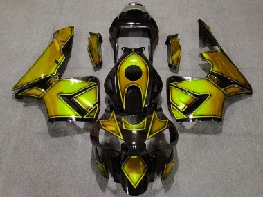 Cheap 2003-2004 Honda CBR600RR Motorcycle Fairings - Gold Glossy Black Canada
