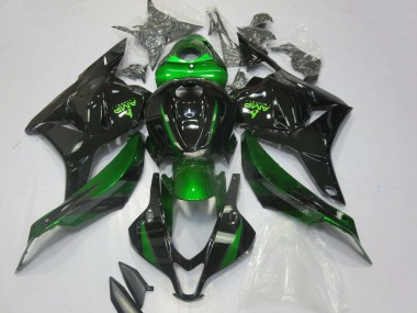 Cheap 2009-2012 Honda CBR600RR Motorcycle Fairings - Green Glossy Black Canada