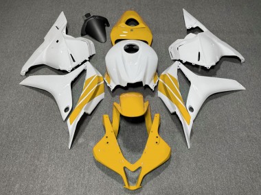 Cheap 2009-2012 Honda CBR600RR Motorcycle Fairings - White Yellow Stripe Canada