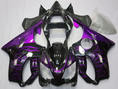 Cheap 2001-2003 Honda CBR600 F4i Motorcycle Fairings - Glossy Black Purple Flame Canada